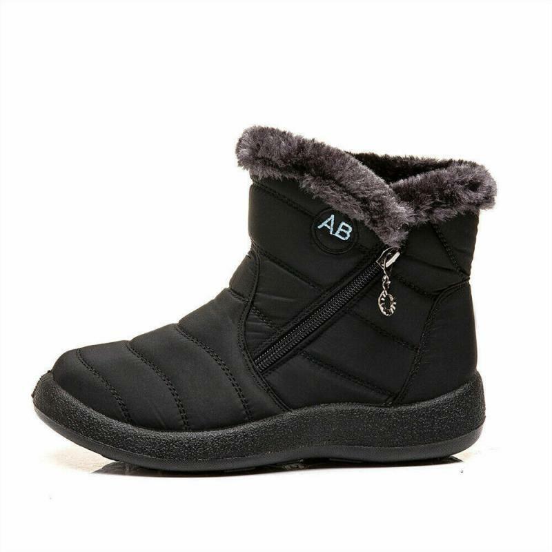 يوبينجيا-أحذية الثلج المقاومة للماء مع كعب فرو سميك للأطفال ، أحذية الكاحل للفتيات والفتيان ، الدفء ، الشتاء