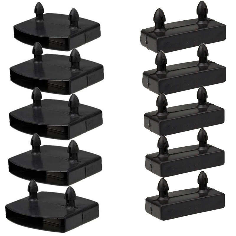 50Pcs Black Plastic Square Replacement Sofa Bed Slat Centre End Caps Holder Inner Rubber Sleeve For Wooden Bed Bunks Frame Parts