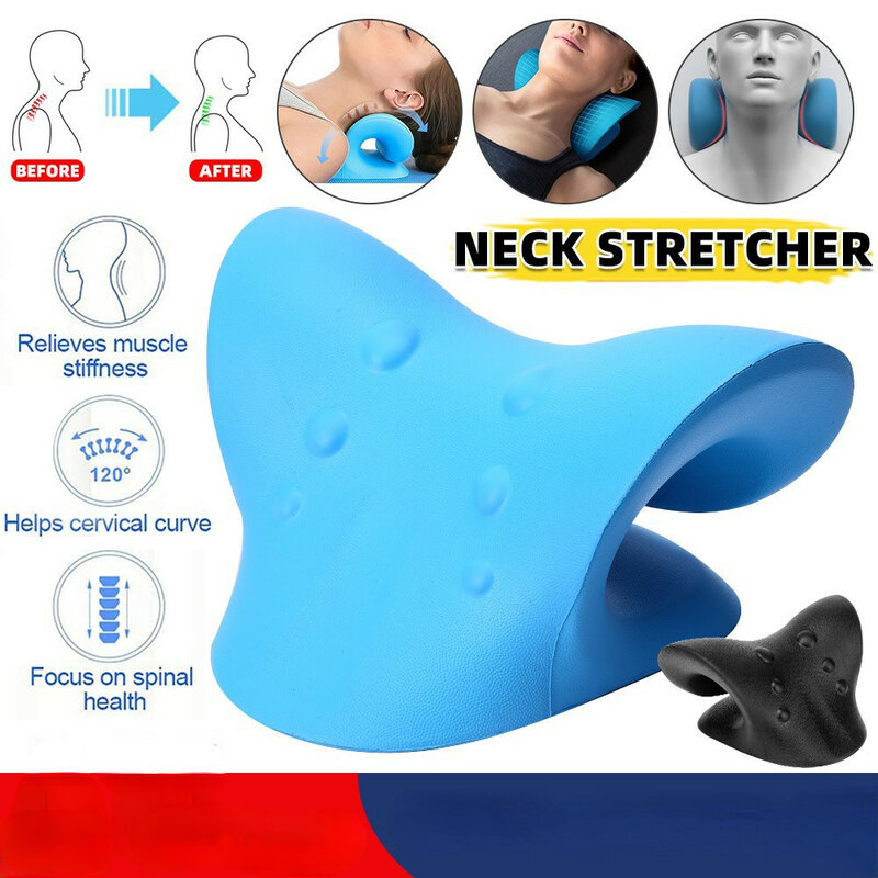 首と肩のストレッチマッサージ枕、頚椎カイロプラクティック牽引装置疼痛緩和のため、脊椎アライメント脊椎