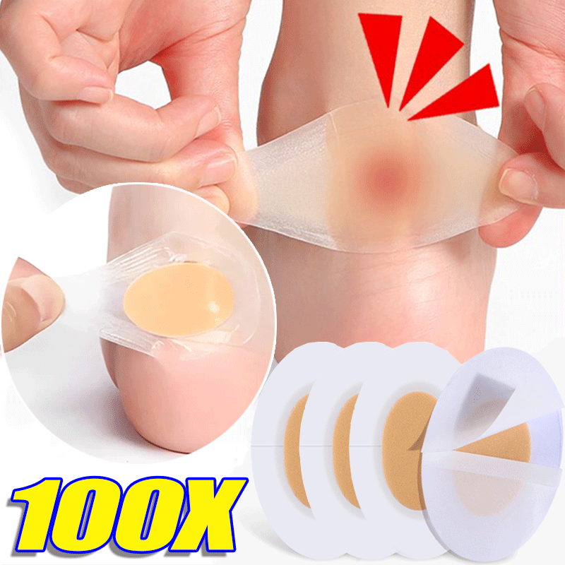 100PCS Silicone Gel Shoes Stickers Pain Relief Patch Liner High Heel Sticker Feet Care Adhesive Hydrocolloid Pads Cushions