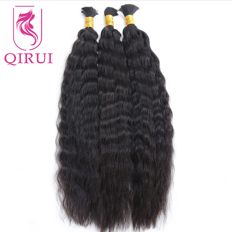 Wave Bulk Human Hair 100% fasci di estensioni dei capelli umani vergini brasiliani non trattati per intrecciare i Micro capelli umani bagnati e ondulati