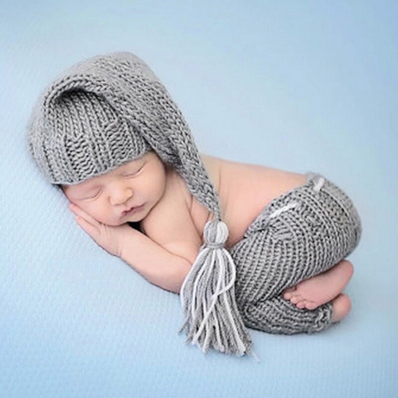 Setelan Mickey Bayi Baru Lahir Pakaian Properti Fotografi Kostum Rajutan Rajutan Rajutan Anak Laki-laki Perempuan Bayi Baru Lahir Baju Bayi Pakaian Bayi