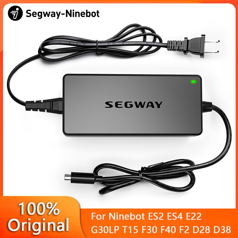 Оригинальное зарядное устройство Segway 42 в 1,7a для Ninebot ES2 ES4 E22 G30LP T15 F30 F40 F2 D28 D38, запчасти для электроскутера Xiaomi M365/Pro