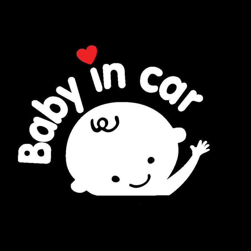 Autocollant en vinyle découpé pour bébé dans la voiture, autocollant étanche, auto ouvertement sur pare-chocs, fenêtre arrière, ordinateur portable, choisissez la taille, Y652 #
