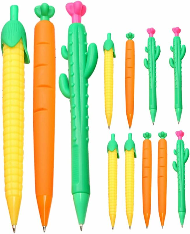 Lápis de cenoura plástico extravagante, Suprimentos automáticos de cenoura, Pintura engraçada do agregado familiar multi-função, 60 pcs