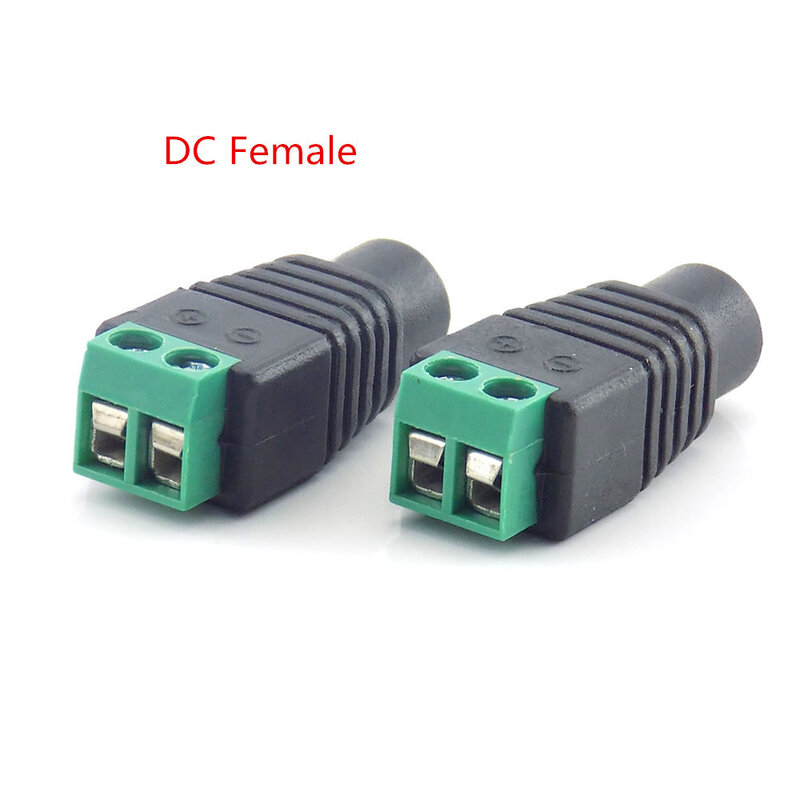 DC Conector BNC Poder Masculino Feminino Plug Adapter, CCTV Video Balun System, Coaxial de Segurança, CAT5 para Câmera, Faixa LED, H10, 12V