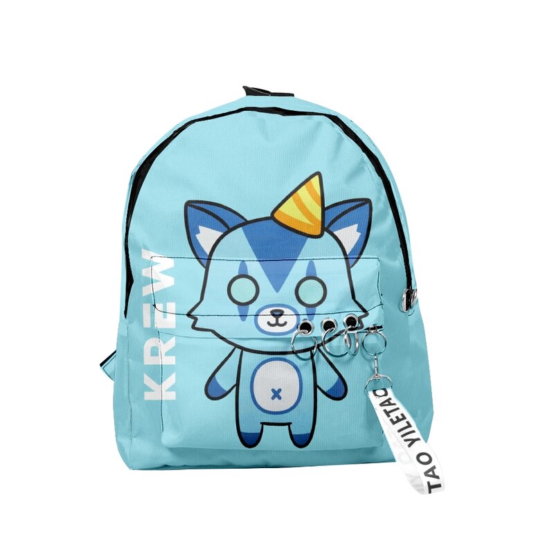ItsFunneh Krew District Backpack Unique Schoolbag 2023 Funny Travel Bag Harajuku Daypacks Unisex Rucksack Zipper Bags