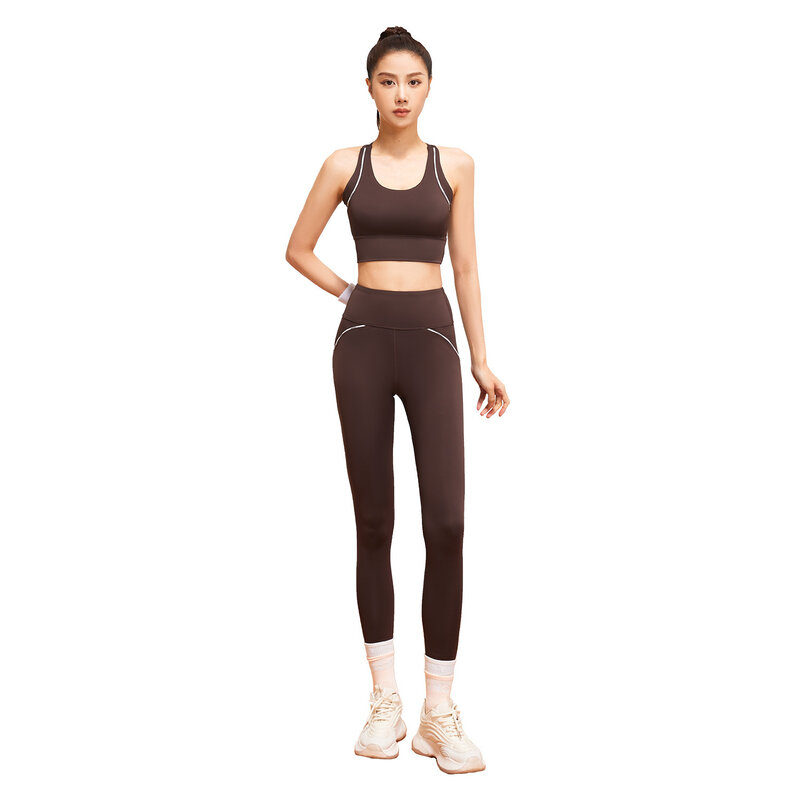L New letter line sense yoga suit, slimming, quick-drying, high-intensity running fitness suit for women