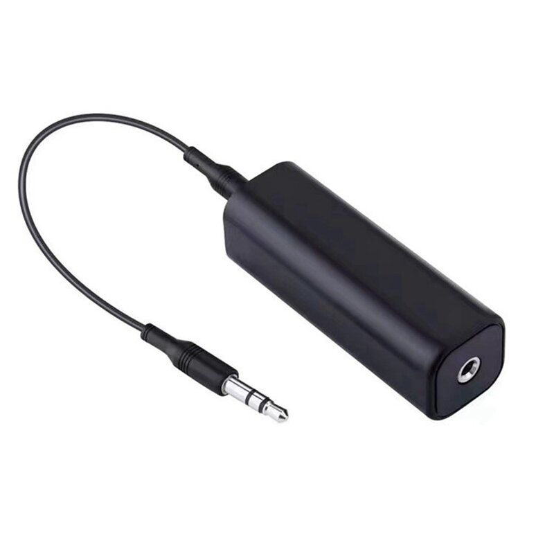 Noise Isolator 3.5Mm Ground Loop Noise Isolator  For Car Audio And Home Stereo Systems Black 1 Piece
