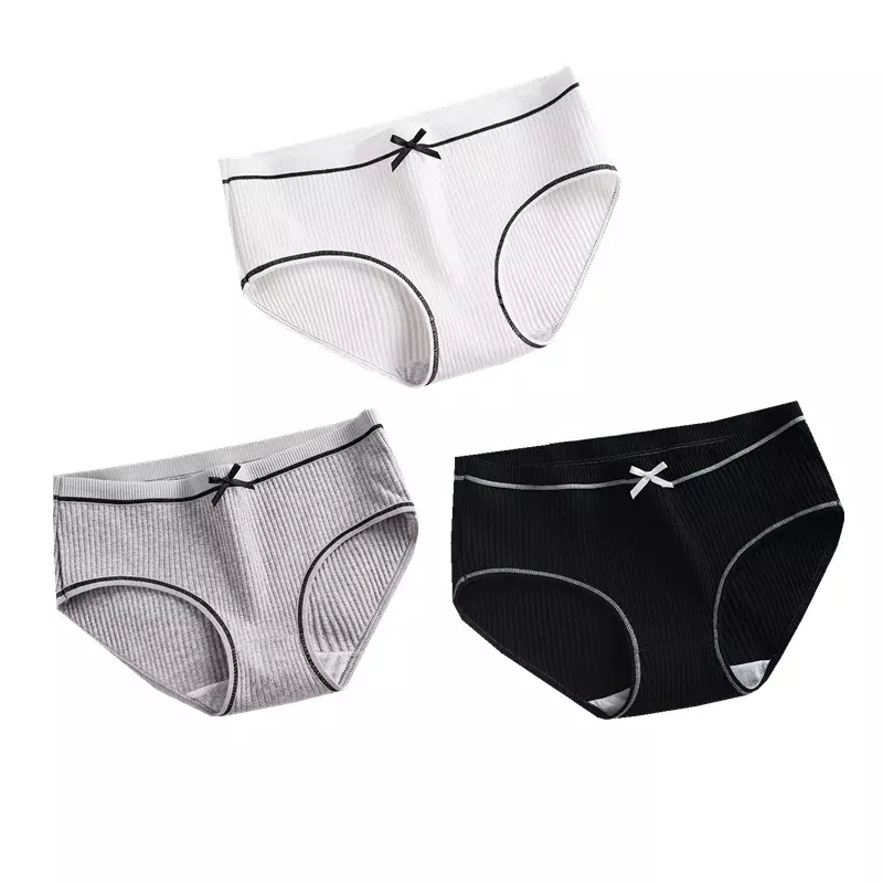 3pc/Lot Girls Women Cotton Underwear Breathable Briefs Young Panties Solid Children Clothes