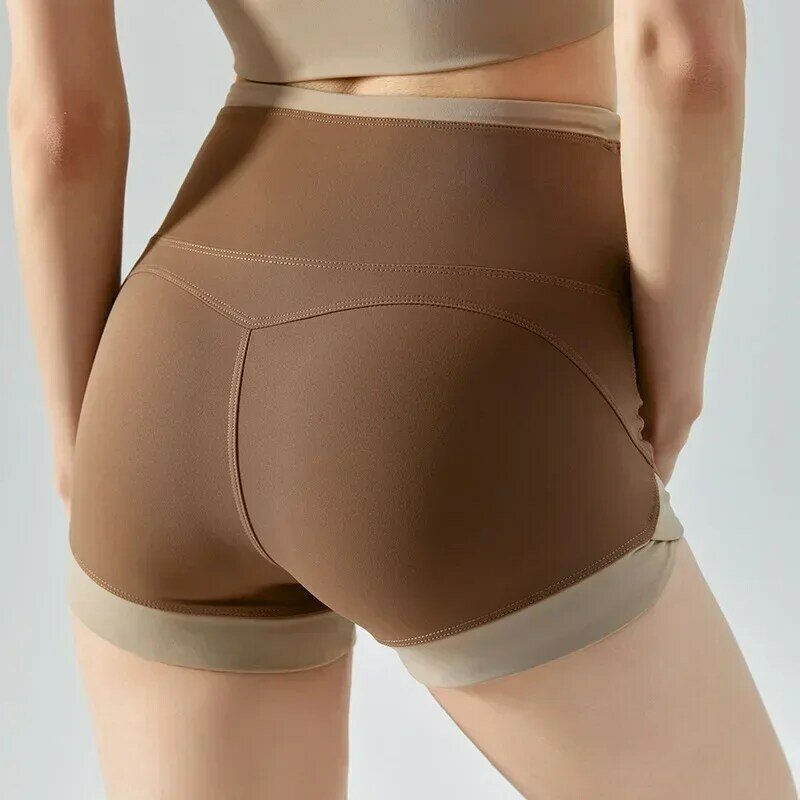 No Embarrassing Line Yoga Female Nude Peach Sports High Waist and Beautiful Buttocks Breathable Quick-drying Cycling Pants