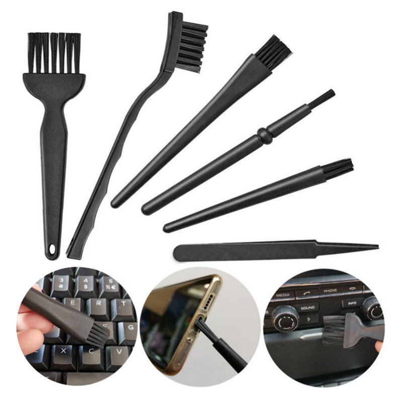6pcs/set  Keyboard Cleaning Brush  Laptop PC Mainboard Computer Anti-static Brushes Dust Remover Electronic Clean Care Tools