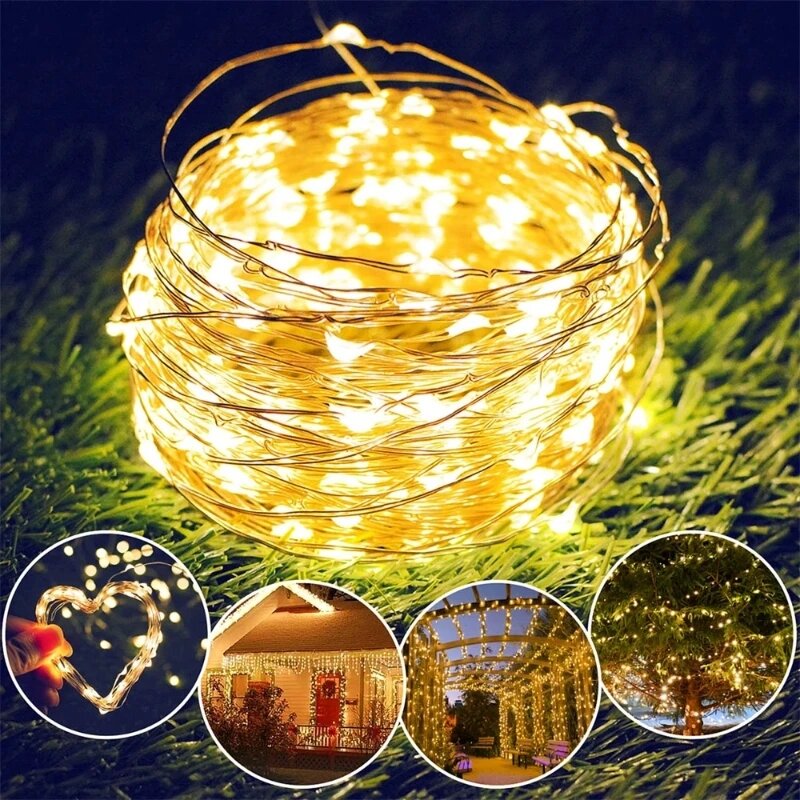 USB Powered 1-30m Light String Suitable for Christmas Wedding Ceremony Decoration Fairy Copper Wire Lamp Gender Reveal