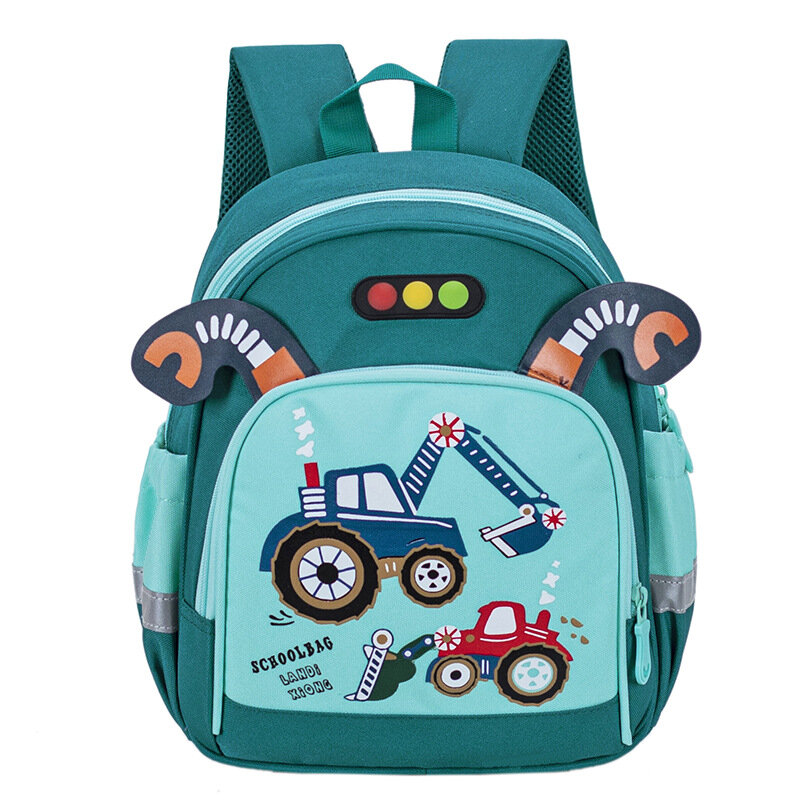 Cartoon Car Kindergarten Schoolbag, mochila de ombro infantil, mochilas escolares, mochila, bolsa de livro para menino