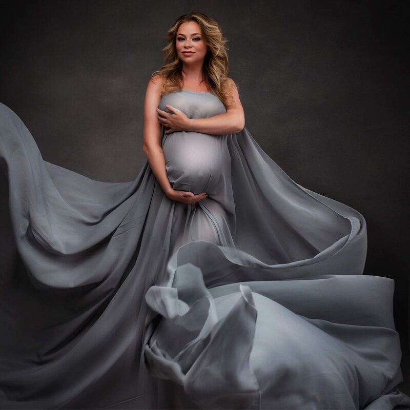 Tessuto di seta tosing ideale per fotografia di maternità puntelli fotografici Studio donna accessori per riprese abiti da gravidanza Chiffon morbido