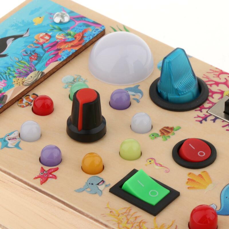 Montessori beschäftigt Brett mit Lichtsc halter sensorisches Spielzeug für Kinder Kinder Geschenke