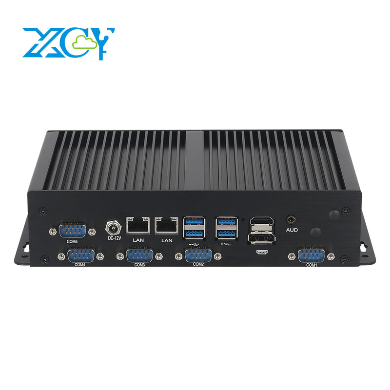Mini PC industriale senza ventola Intel i7 10610U 6x COM 232/485/TTL 2x LAN 8x USB HDMI DP LVDS GPIO WiFi SIM 4G 5G LTE Windows Linux