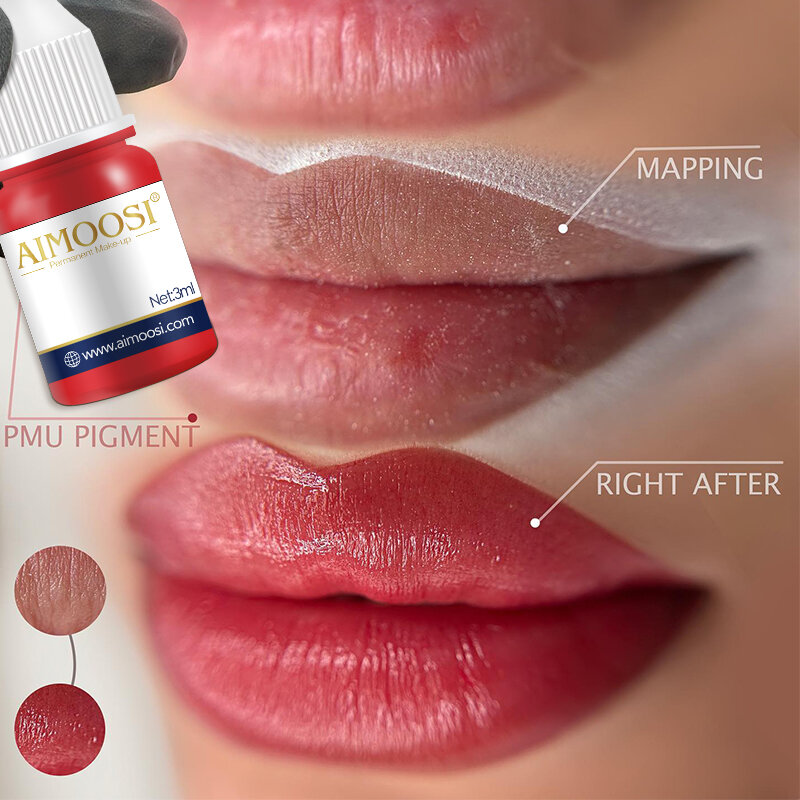 Tinta tato pigmen Nano warna susu untuk set MakeUp Semi permanen tinta alis Eyeliner bibir kecantikan 3ml pigmen Microblading