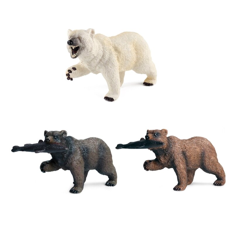 Niedźwiedź Model statyczny statua rysunek wystrój Bonsai domek do zabawy układ Hobby kolekcja niedźwiedź figurka dzieci torba z