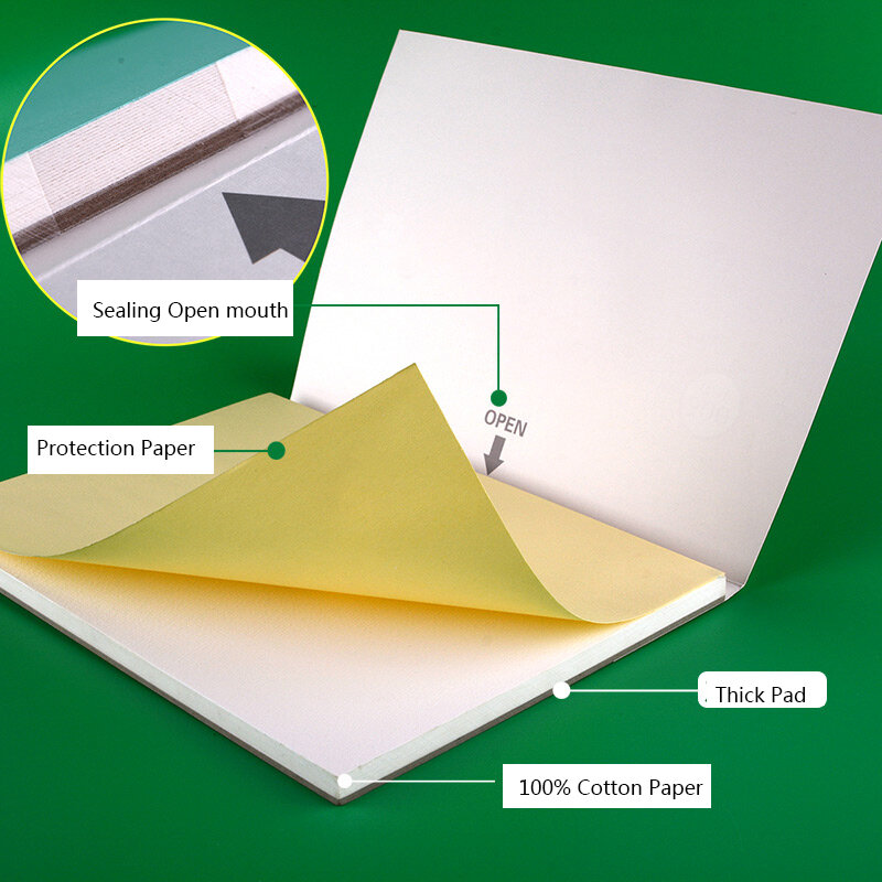 Baohong 100% хлопковая цветная бумага для воды A5/A4/A3/32k/16k 20 листов 300 г водный цветной бумажный блок блокнот для художника товары для рукоделия