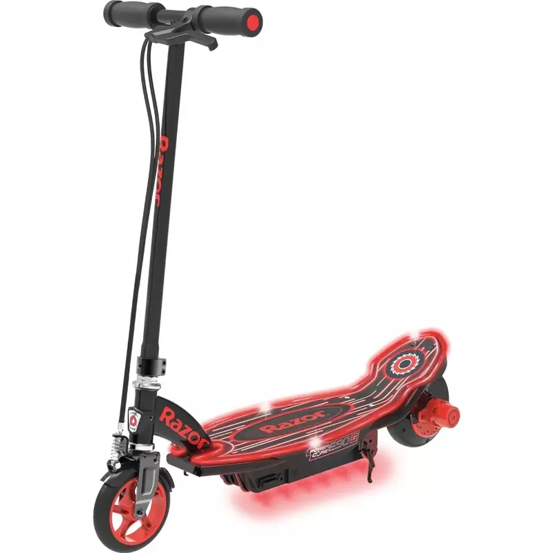 Scooter électrique avec moteur intégré dans le moyeu, accélérateur à bouton-poussoir, 90 W, sans entretien, couple élevé, moteur intégré dans le moyeu pour enfants de 8 ans et plus