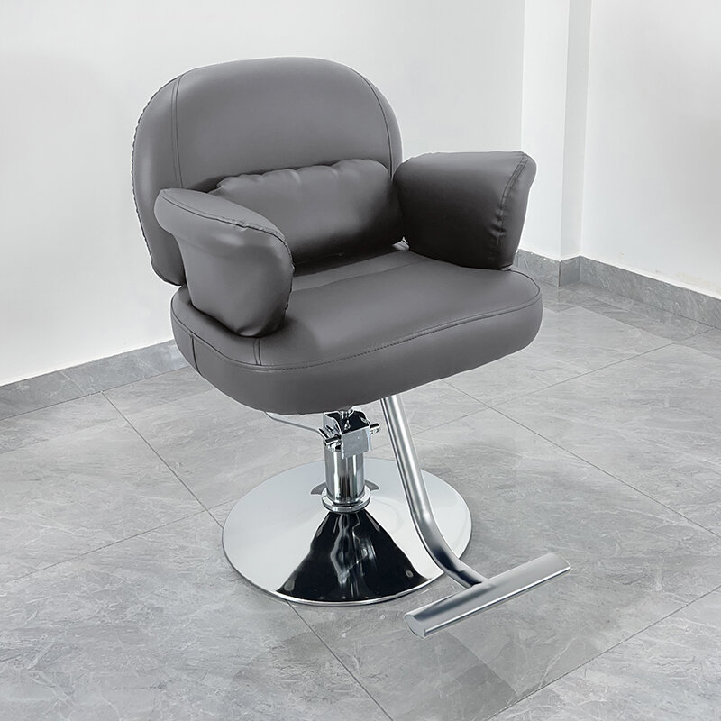 Kursi tempat pangkas rambut mewah, furnitur Modern penata rambut manikur, kursi tukang cukur profesional