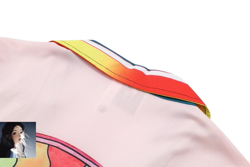 Haiwaii ชุดเซิร์ททรงหลวมสำหรับผู้ชายเสื้อบางพิมพ์ลายหน้าทะเลสีสันสดใสหน้าต่างแฟนตาซีฤดูร้อน
