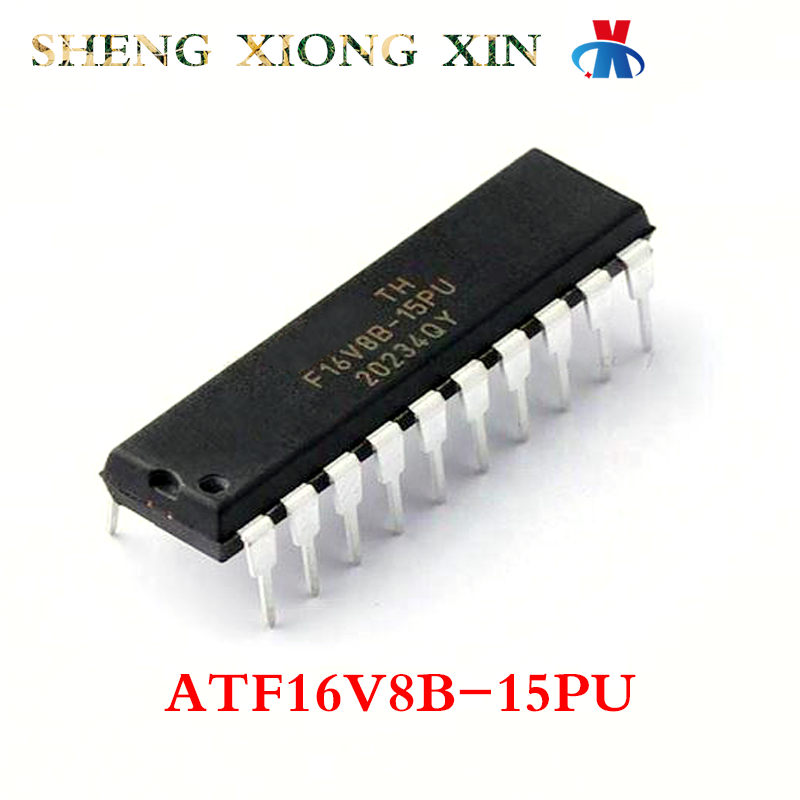 Dispositivo lógico programable, ATF16V8B-15PU, DIP-20, circuito integrado, ATF16V8B, nuevo, 100%, 5 uds./lote, F16V8B-15PU