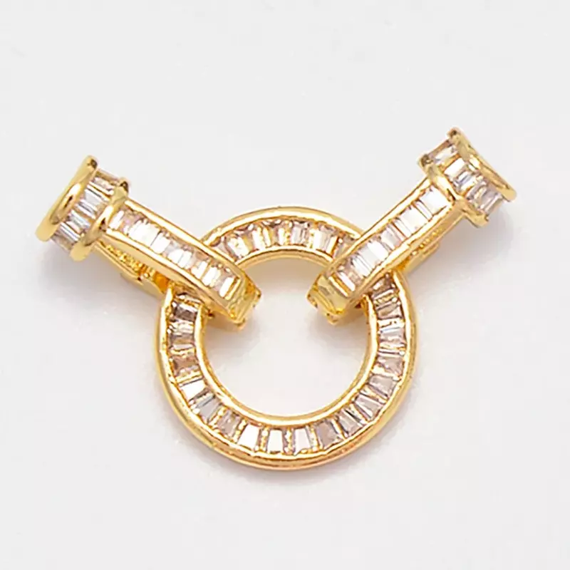 Sluit Sluiting Voor Pearl Bead Chain Maken Levert Zirkoon Hart Cirkel Messing Connector Diy Ketting Armband Sieraden Accessoires