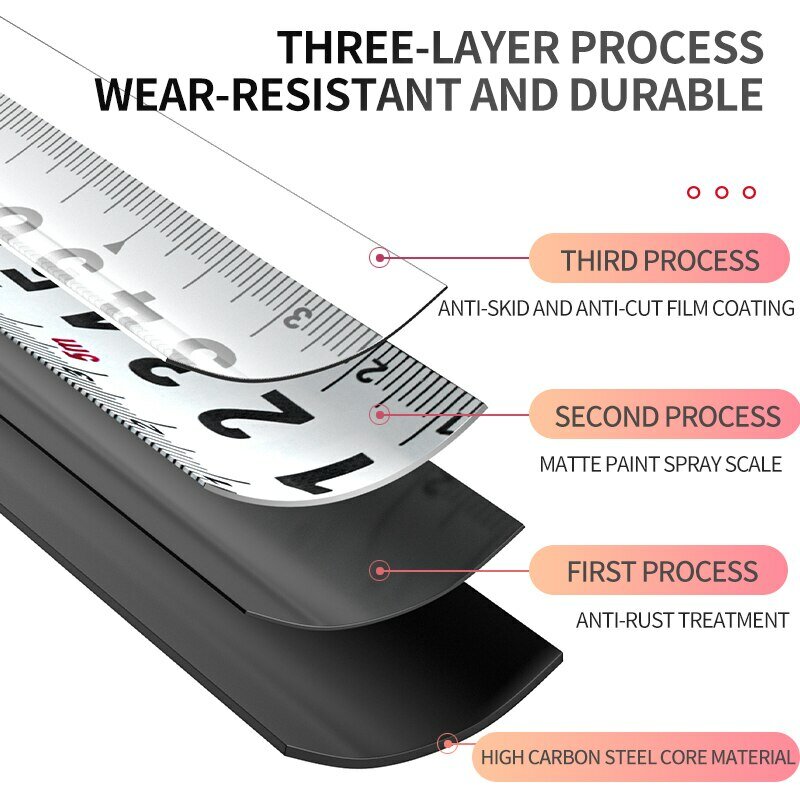Tape Measure Drop Resistant Wear Resistant Thickened Portable Tape Measure 3 5m Steel Tape Measure High Precision Ranging Tool