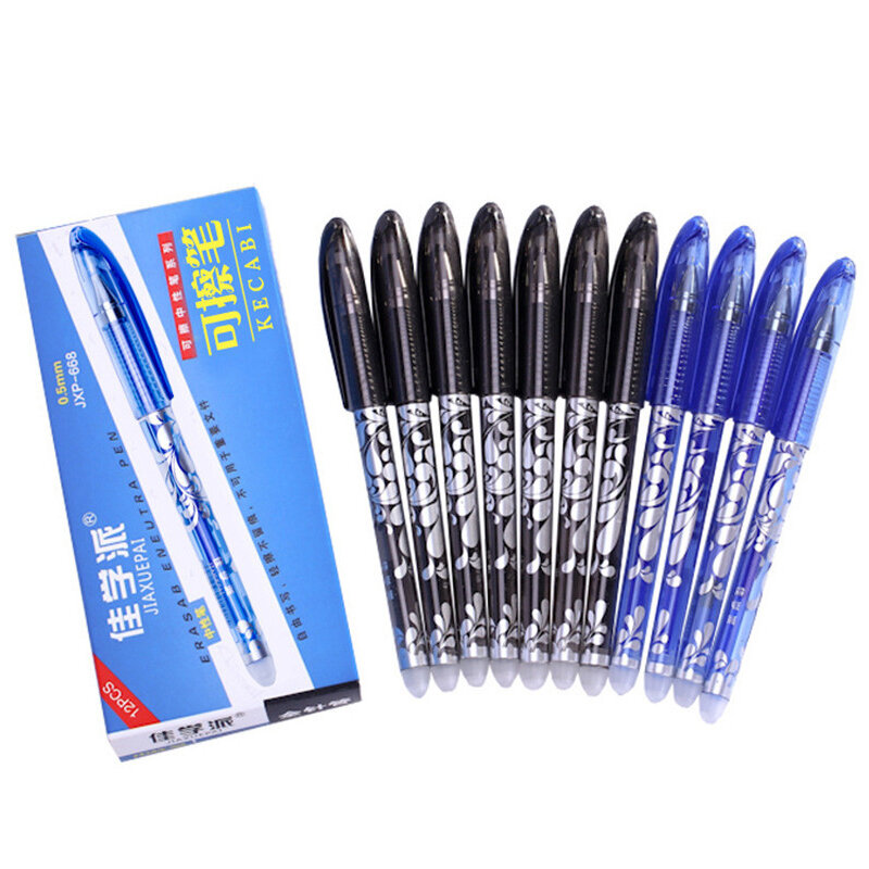 초등학교 지워지는 펜, 세척 가능한 막대, 파란색 세척 젤 쓰기, 지워지는 펜, 잉크 리필 문구, 23 개