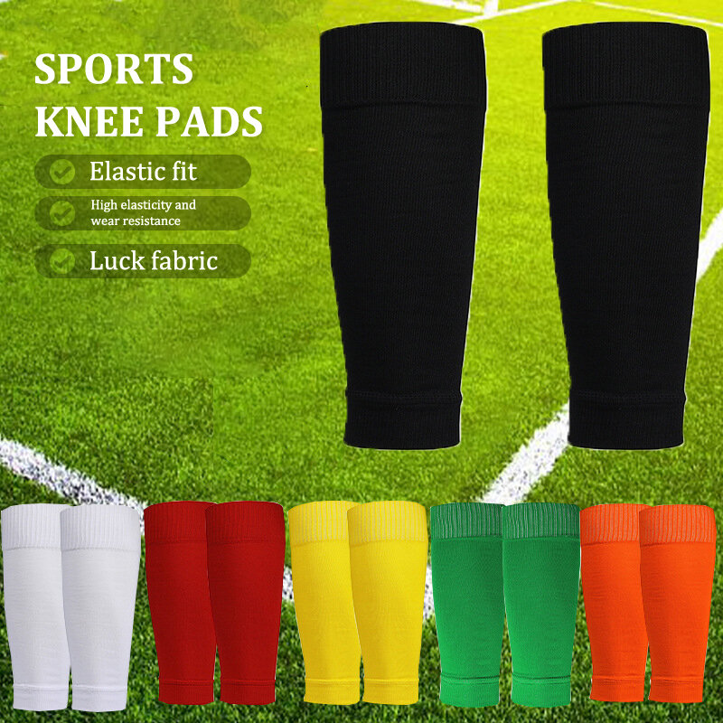 สนับแข้งสำหรับกีฬาบาสเก็ตบอลฟุตบอลแผ่นรองถุงเท้าเตะฟุตบอลและเข่าสำหรับผู้ใหญ่1คู่