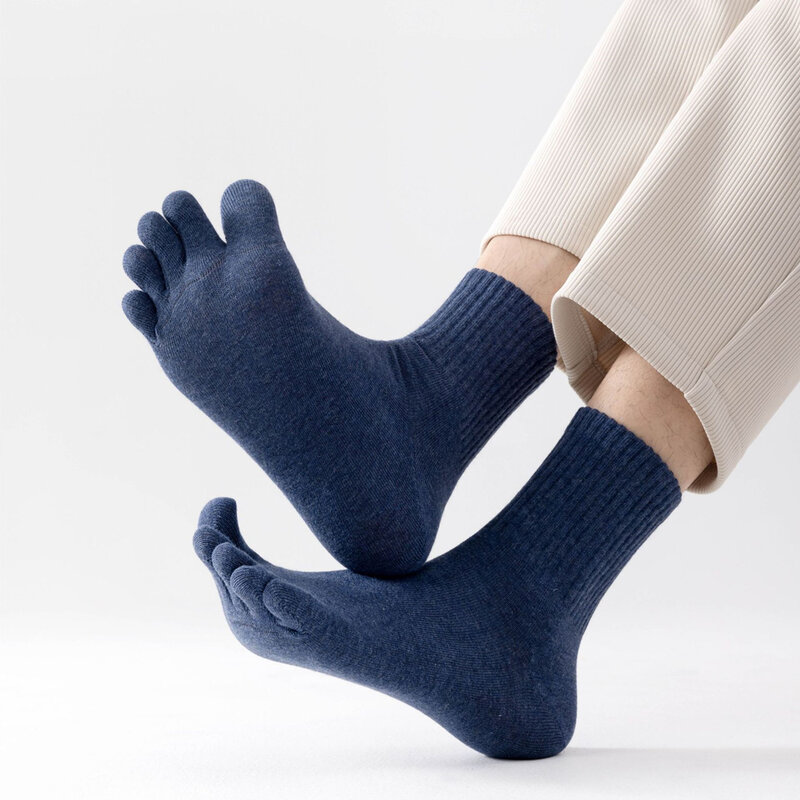 3 Pairs/lot Toe Sport Short Socks Spring Autumn Man Cotton Anti-Bacterial Anti-odor Sweat-Run Outdoor Absorbent 5 Finger Socks