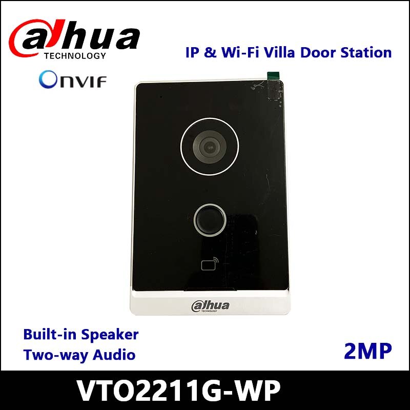 Dahua IP & Wi-Fi สถานีประตูวิลล่า VTO2211G-WP และที่บังฝน VTM09R