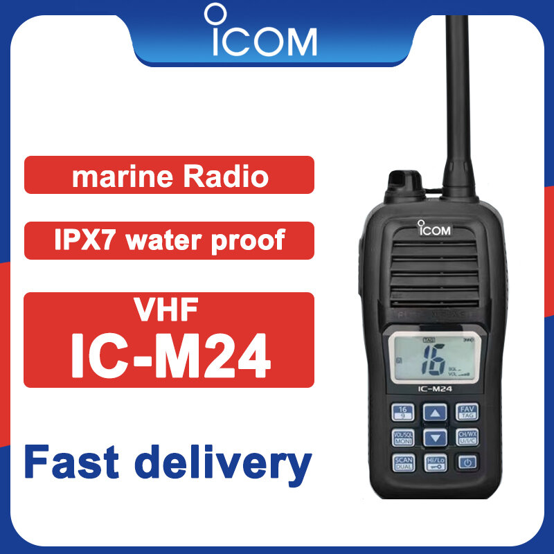 ICOM IC-M24 ricetrasmettitore marino VHF impermeabile (costruzione sommergibile equivalente a IPX7)