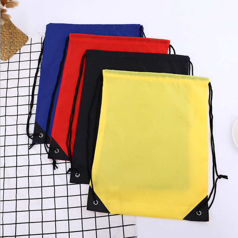 Riding Backpack Gym Drawstring Shoes Bag Clothes Backpacks WaterproofThicken Drawstring Belt Nylon Color Portable Sports Bag