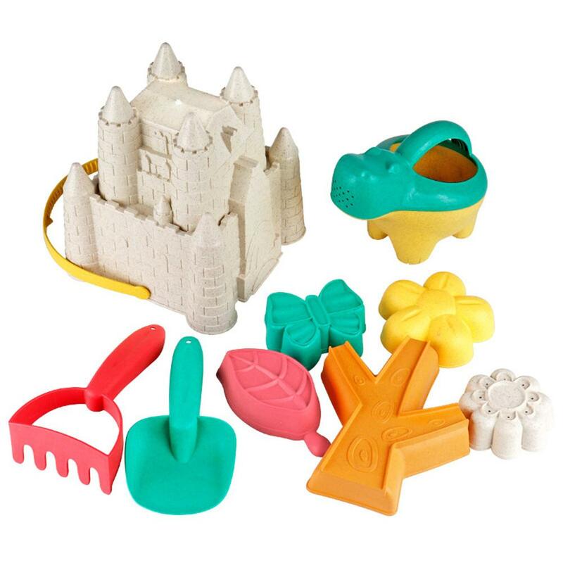 Mainan pantai anak laki-laki perempuan, cetakan pasir sekop istana Pantai tebal musim panas untuk hadiah pesta