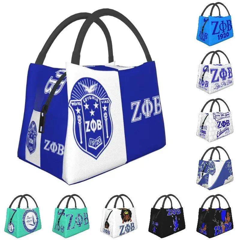 Zeta Phi Beta-Sac à lunch isotherme avec logo pour femme, glacière étanche, boîte à lunch thermique, sacs de camping et de voyage