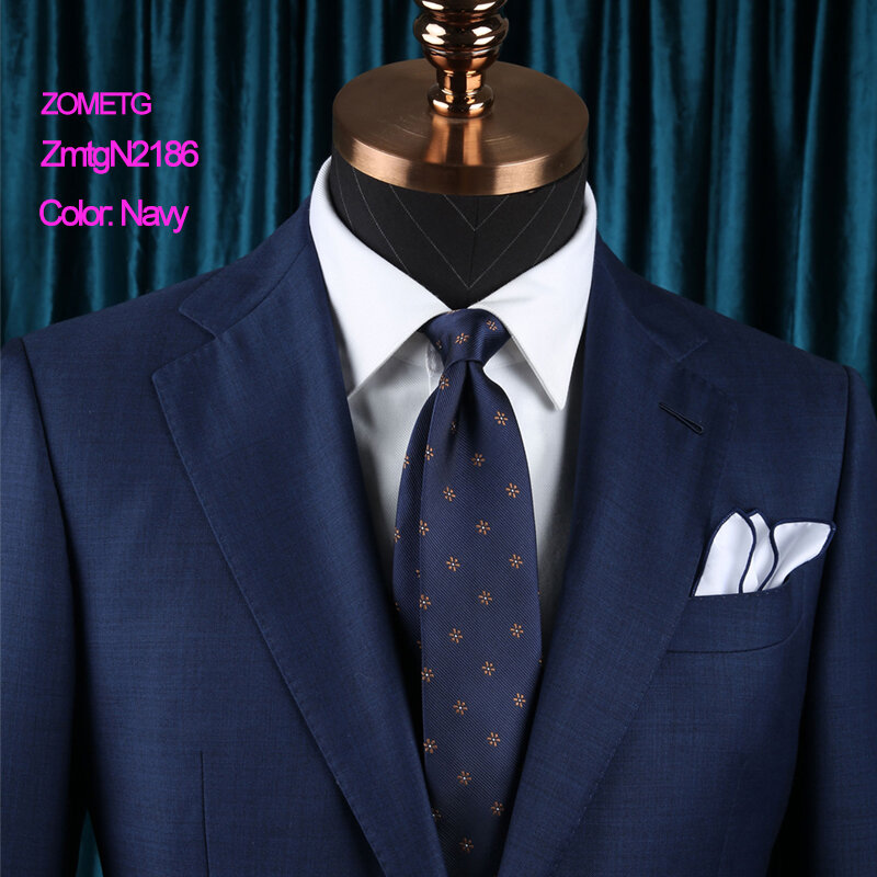 Галстук галстук для мужчин деловые галстуки мужские галстуки и носовые платки Модный Синий Галстук коричневый галстук галстуки zometg