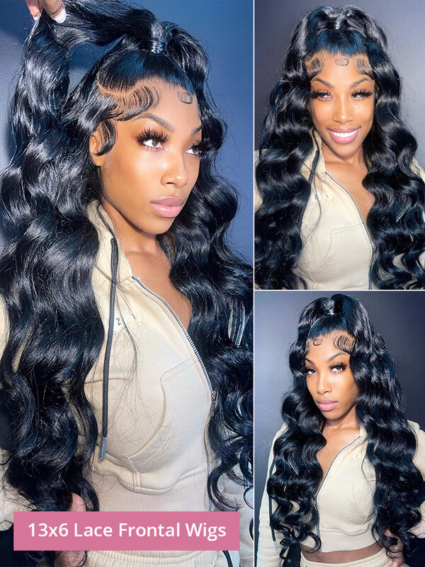 40 Inch Loose Body Wave 13x4 Lace Front Human Hair Wig Brazilian Human Hair Wigs For Women 13x6 HD Lace Frontal Wig Pre Plucked