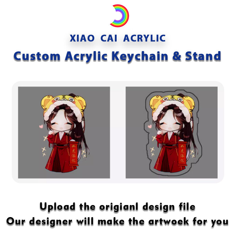 Benutzer definierte Schlüssel anhänger Anime Acryl Schlüssel anhänger Ring Cartoon Figur benutzer definierte persönliche Design doppelt bedruckte Mode Rucksack Charme