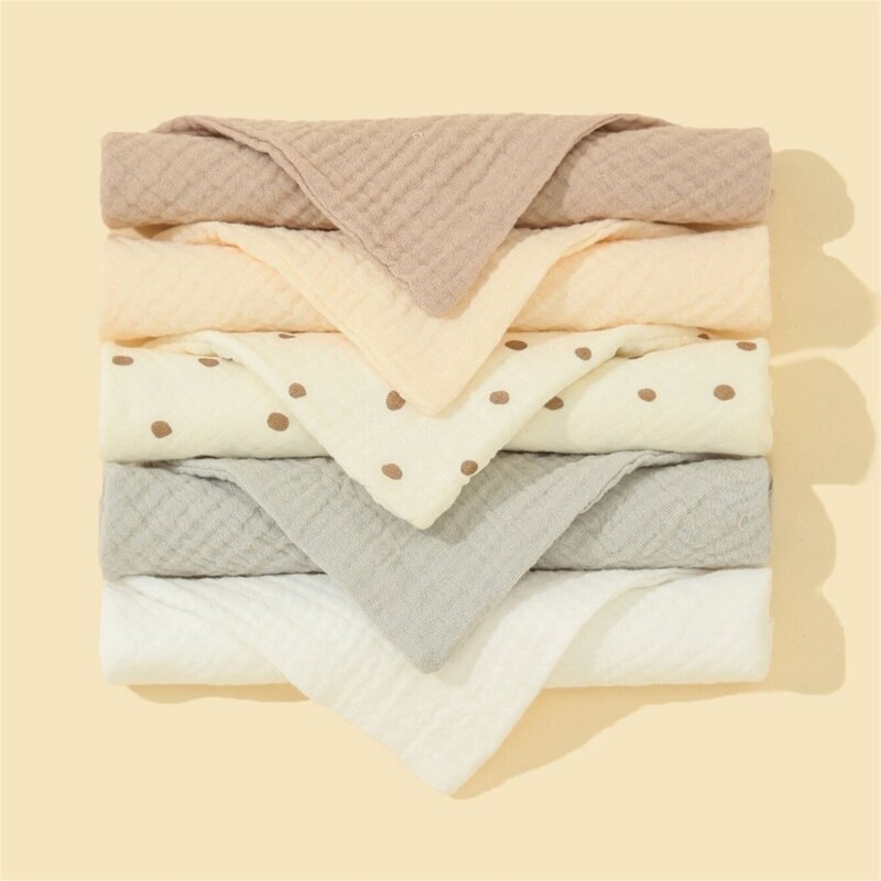 5 peças babadores para bebês respirável toalha saliva algodão pano para babar presente banho