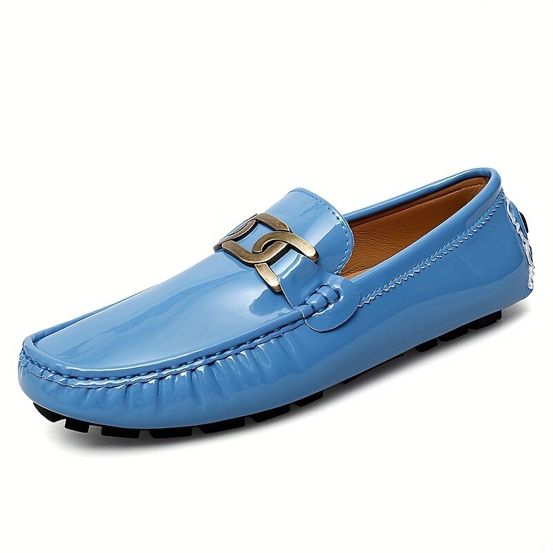 High Quality Leather Men Shoes Set Foot Casual Slip on Women Loafers Men Flats Moccasins Shoes Plus Size Handmade Shoes Female
