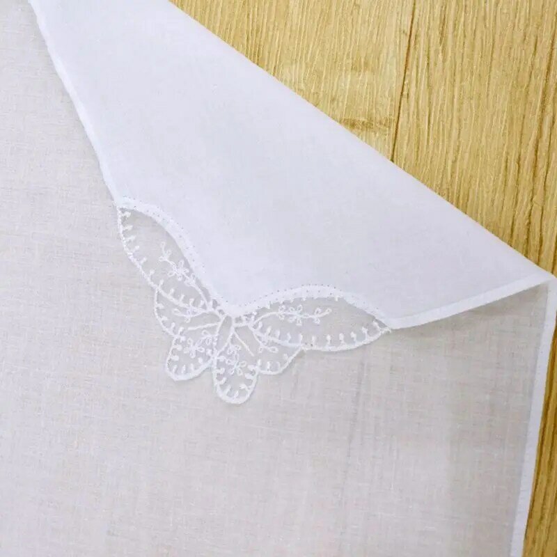 Мини-карманное полотенце, кружевной платок, белый платок, украшение для волос, повязка на голову 28 см
