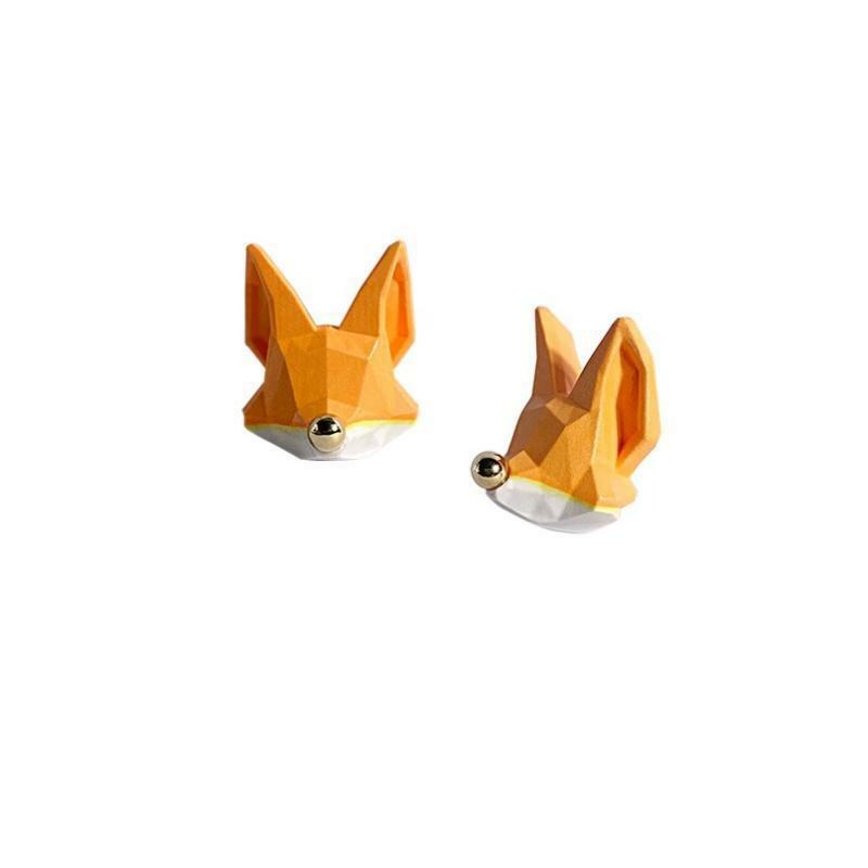 Moda nicho design raposa brincos unisex animal brincos banquete jóias acessórios presentes