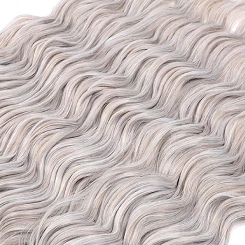 Anna Hair-extensiones de cabello trenzado de onda profunda suelta sintética, 24 pulgadas, trenza de onda de agua, Ombre, Rubio, Twist, ganchillo, rizado