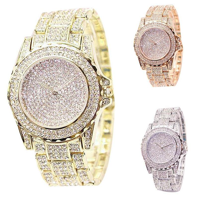 Новинка 2019, лидер продаж, женские роскошные блестящие круглые кварцевые спортивные часы с браслетом, студенческие дамские подарки
