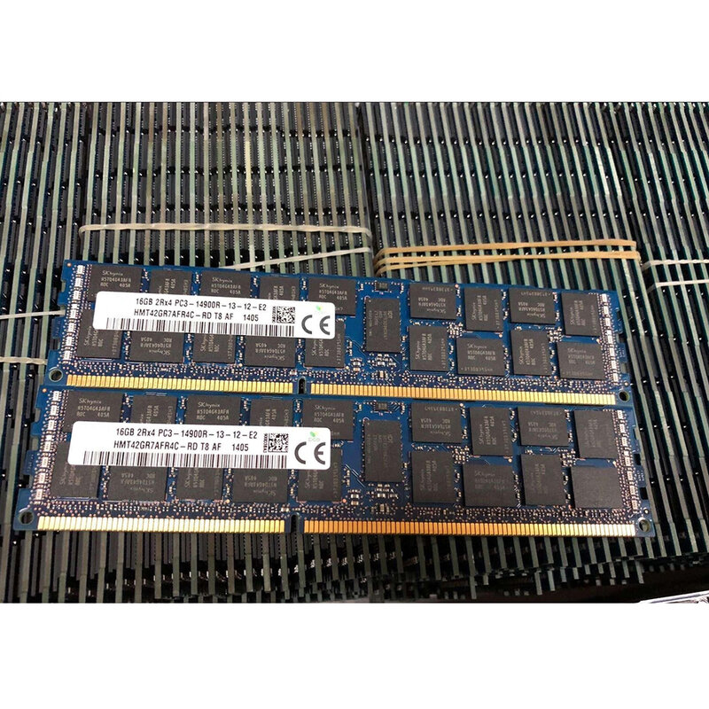 ذاكرة رام عالية الجودة ، HMT42GR7AFR4C-RD ، 16G ، 16GB ، 2Rx4 ، PC3-14900R ، DDR3 1866 ، ECC REG ، ذاكرة الخادم ، 1 قطعة