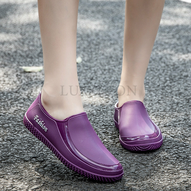Women Sweet Black Leisure Street Spring Summer Slip on Flat Shoes Lady Casual Comfort Waterproof Shoes Zapatos De Mujer