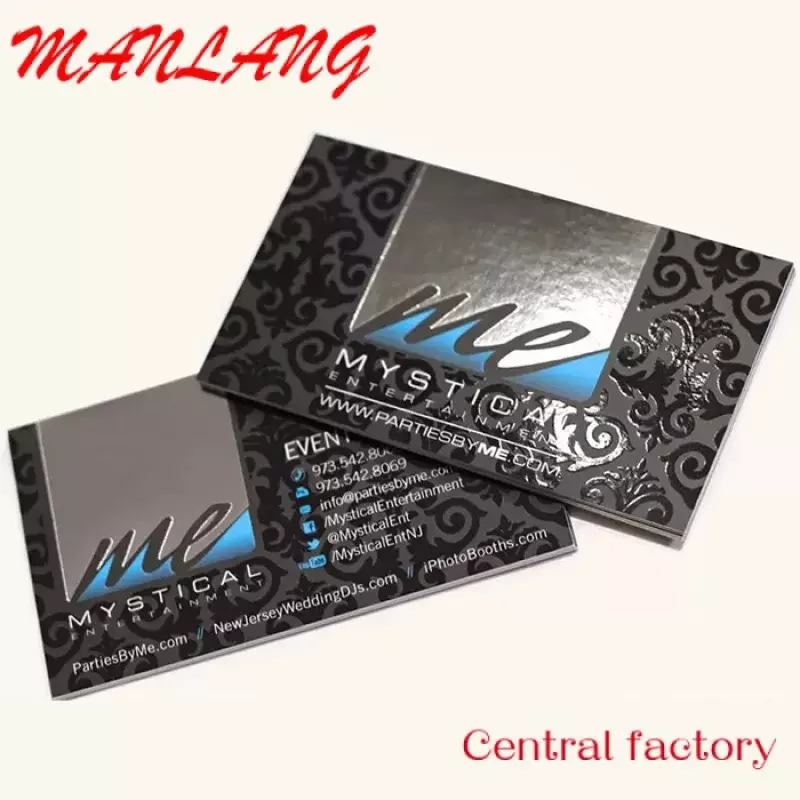 Custom  luxurious both sides full colour printed soft touch cardstock raised spot uv coating business cards